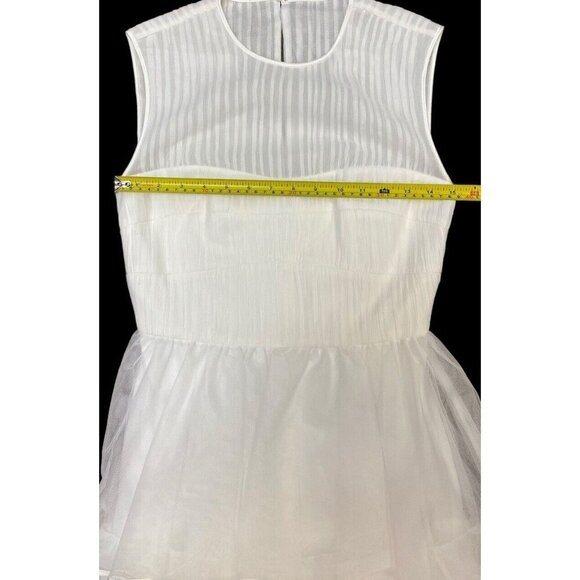 Jonathan Simkhai Sz 0 Dress Tulle Midi Tiered bridal White Designer Luxury - Picture 8 of 11